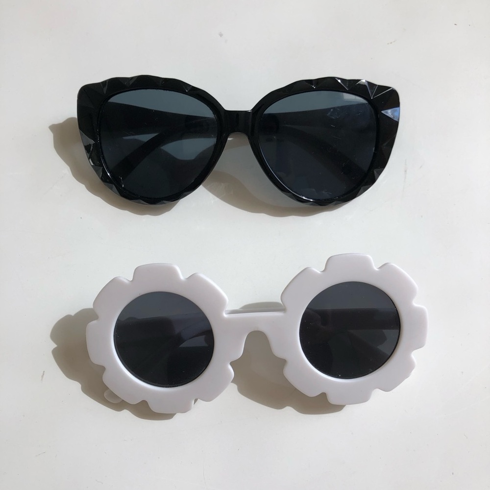 2 x Kids Baby Toddler Girl Flower sunglasses